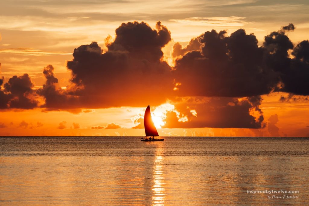 bora bora sunset french polynesia